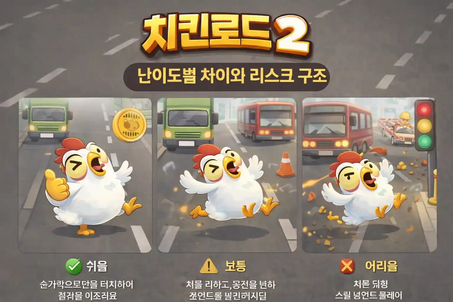 난이도별 차이와 리스크 구조